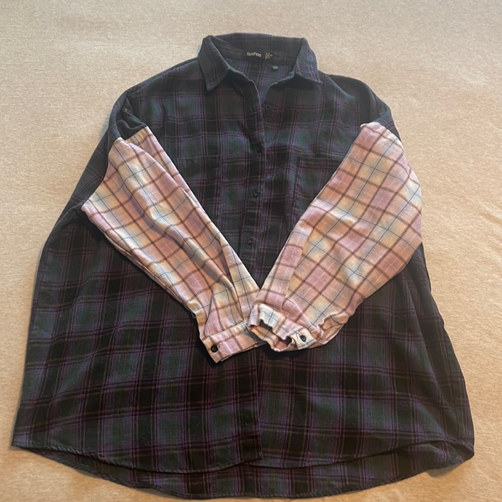 Boohoo multi color flannel